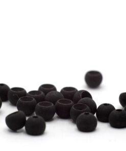 Matte black tungsten beads