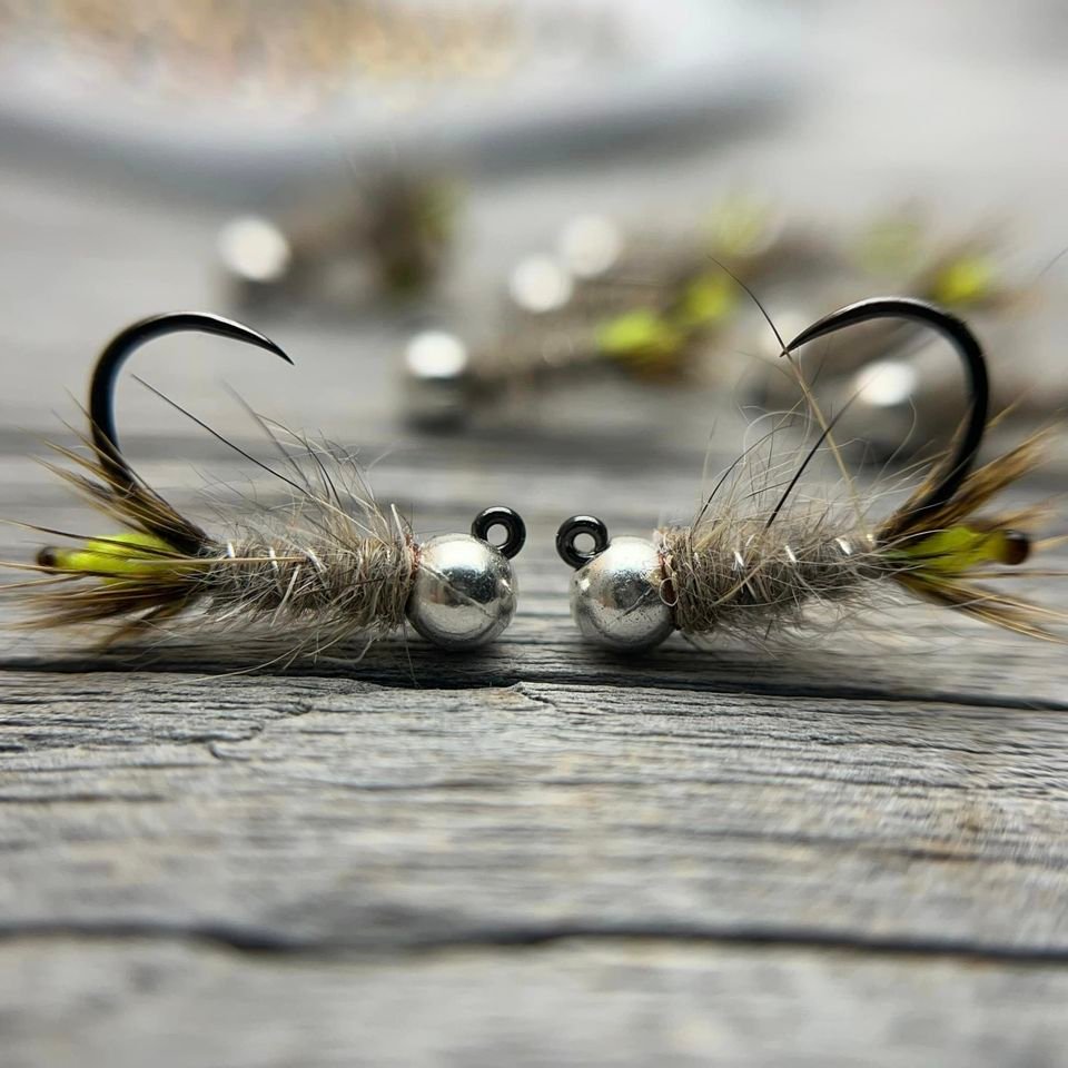 Trout Flies: Peeping Caddis Weighted – Size 10 Long Shank – 10 Pack For Grayling & Trout